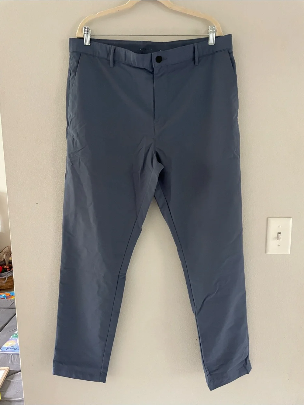 Men's Banana Republic Straight Leg Comfort Stretch Slate Blue Pants